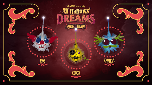 Les trois nouveaux follets : un clown effrayant, un épouvantail et un savant fou.